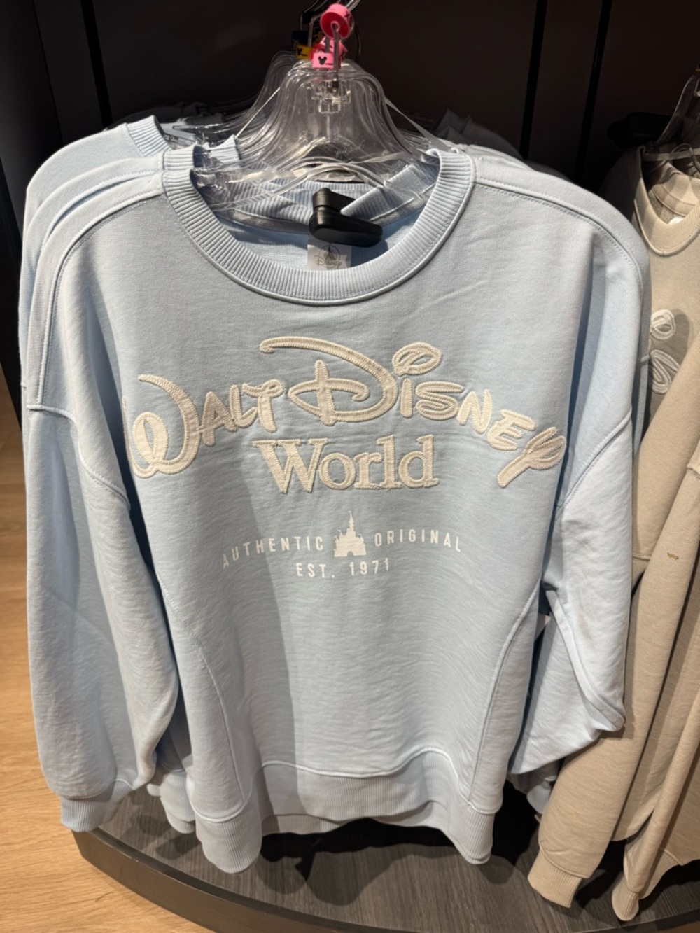 Disney Light Blue Walt Disney World Embroidered Crewneck Sweatshirt